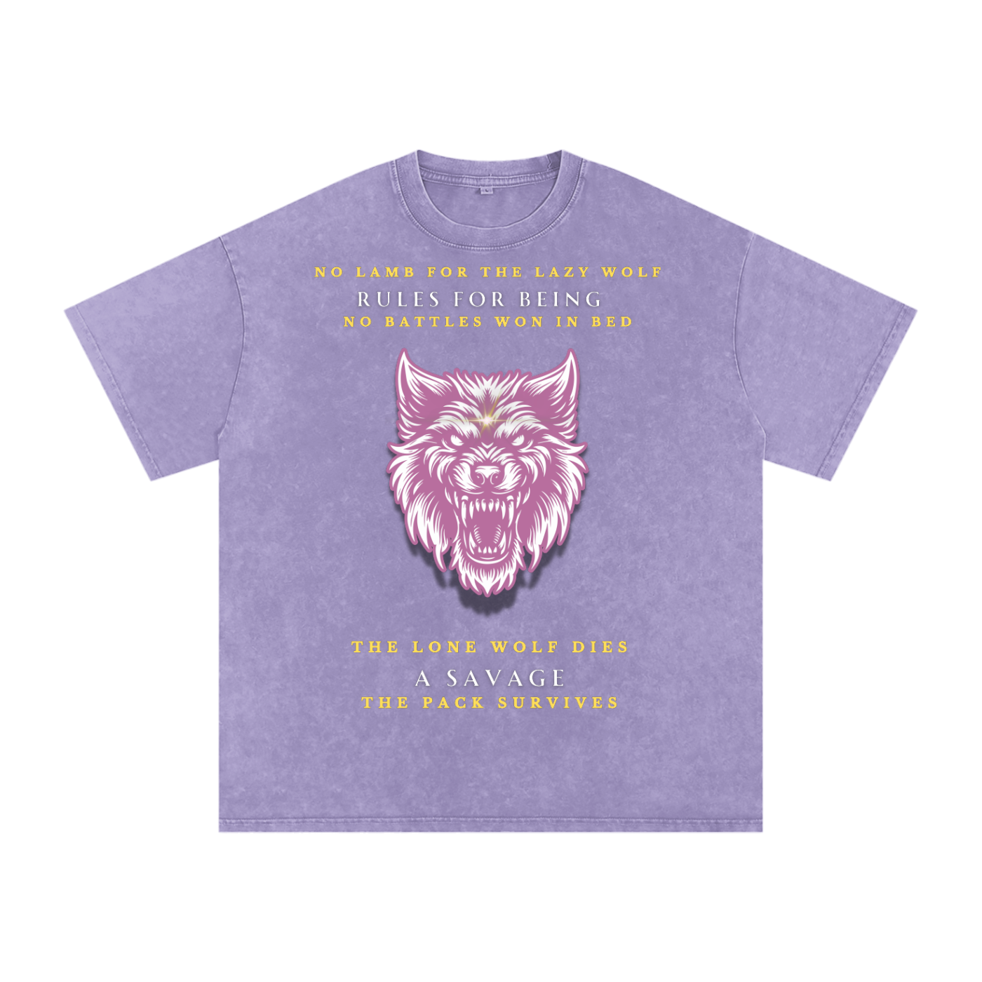 Rules for Being A Savage Tee Lavender Acid Wash