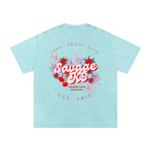 Cherry Savage Acid Wash Savage Blue