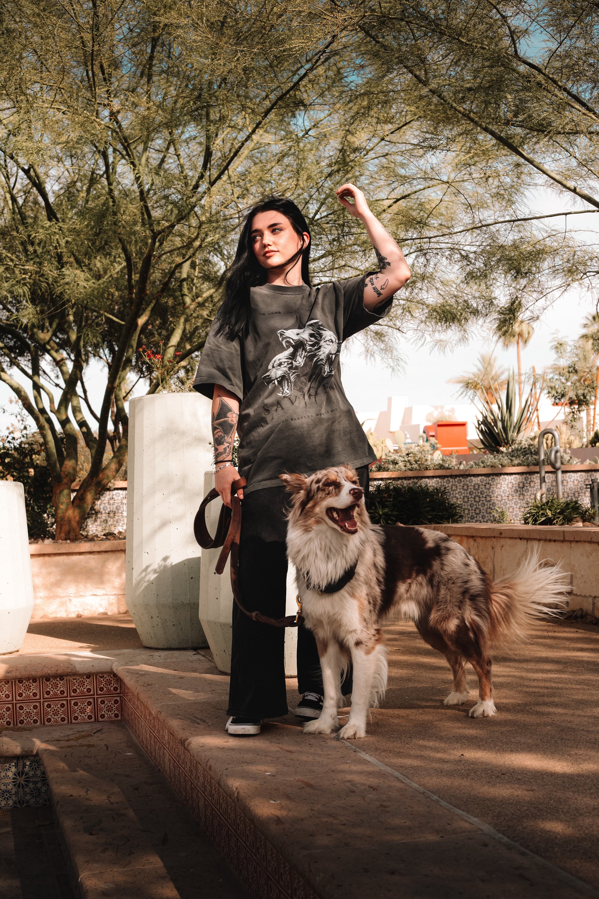 No Lamb for The Lazy Wolf Enzyme Wash Tee