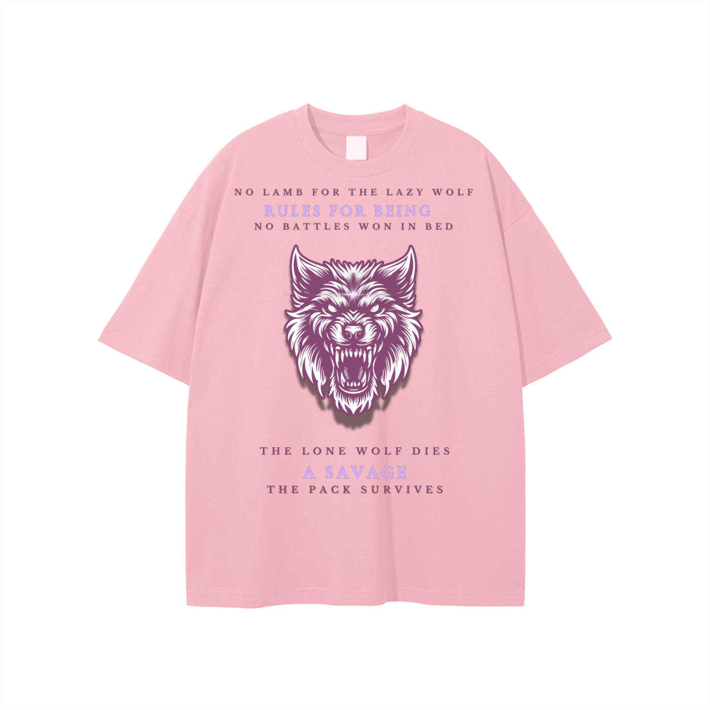 Rules for Being A Savage Tee Bubble Gum Pink